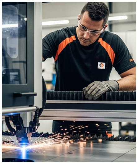 profissional fazendo corte a laser em Osasco